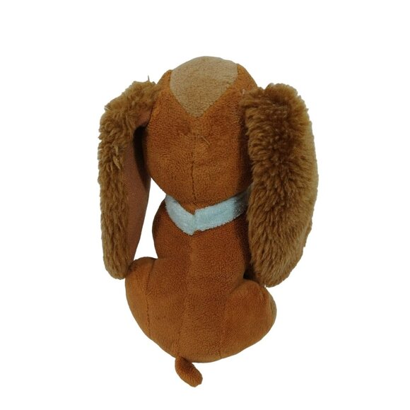Brown Puppy Dog Plush Toy With Blue Collar Plush Stuffed Animal Toy 6 inch - Picture 4 of 6